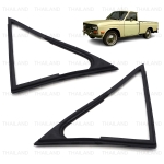 ชุด ยางสามเหลี่ยมขอบกระจก ข้างซ้าย+ขวา 2 ชิ้น สีดำ สำหรับ Datsun/Nissan 1300 521 521 ปี 1966-1972